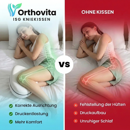 Orthovita ISG-Kniekissen – Vergleich mit und ohne Kissen