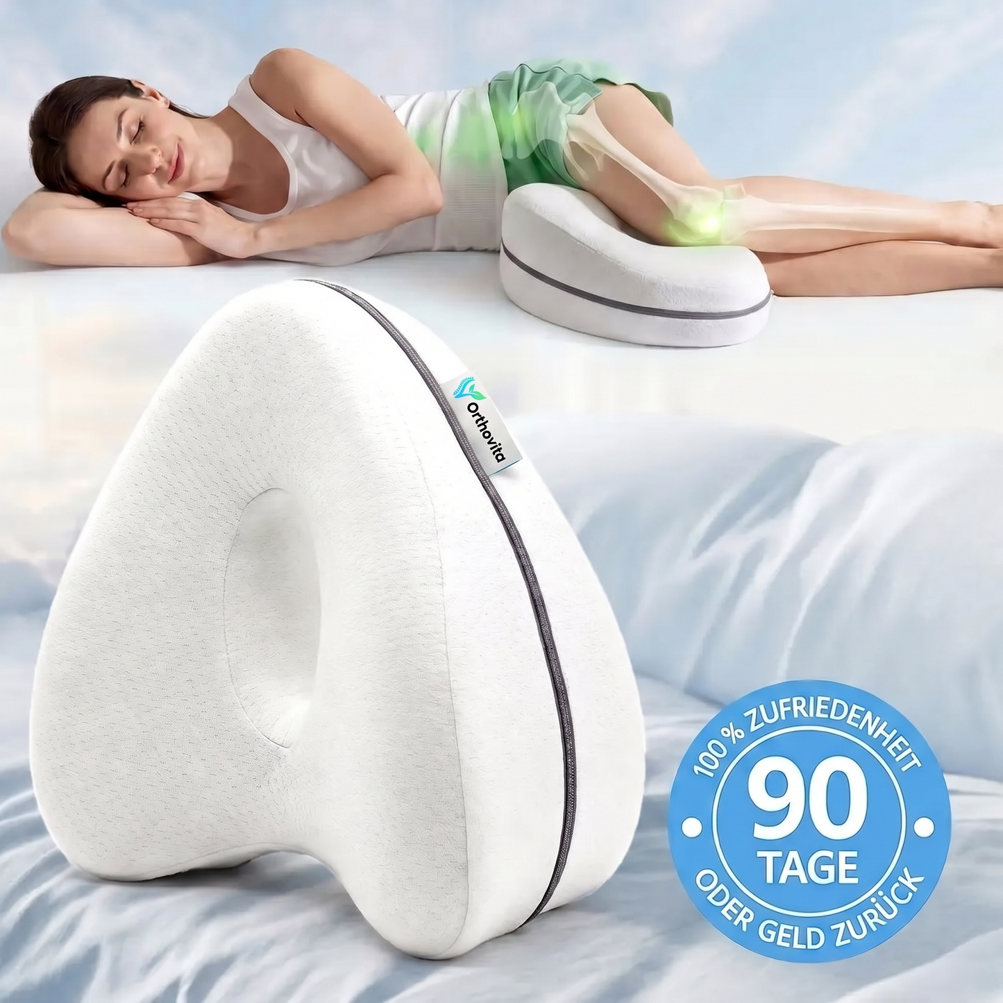 Orthovita ISG-Kniekissen – ergonomisches Beinkissen für Seitenschläfer