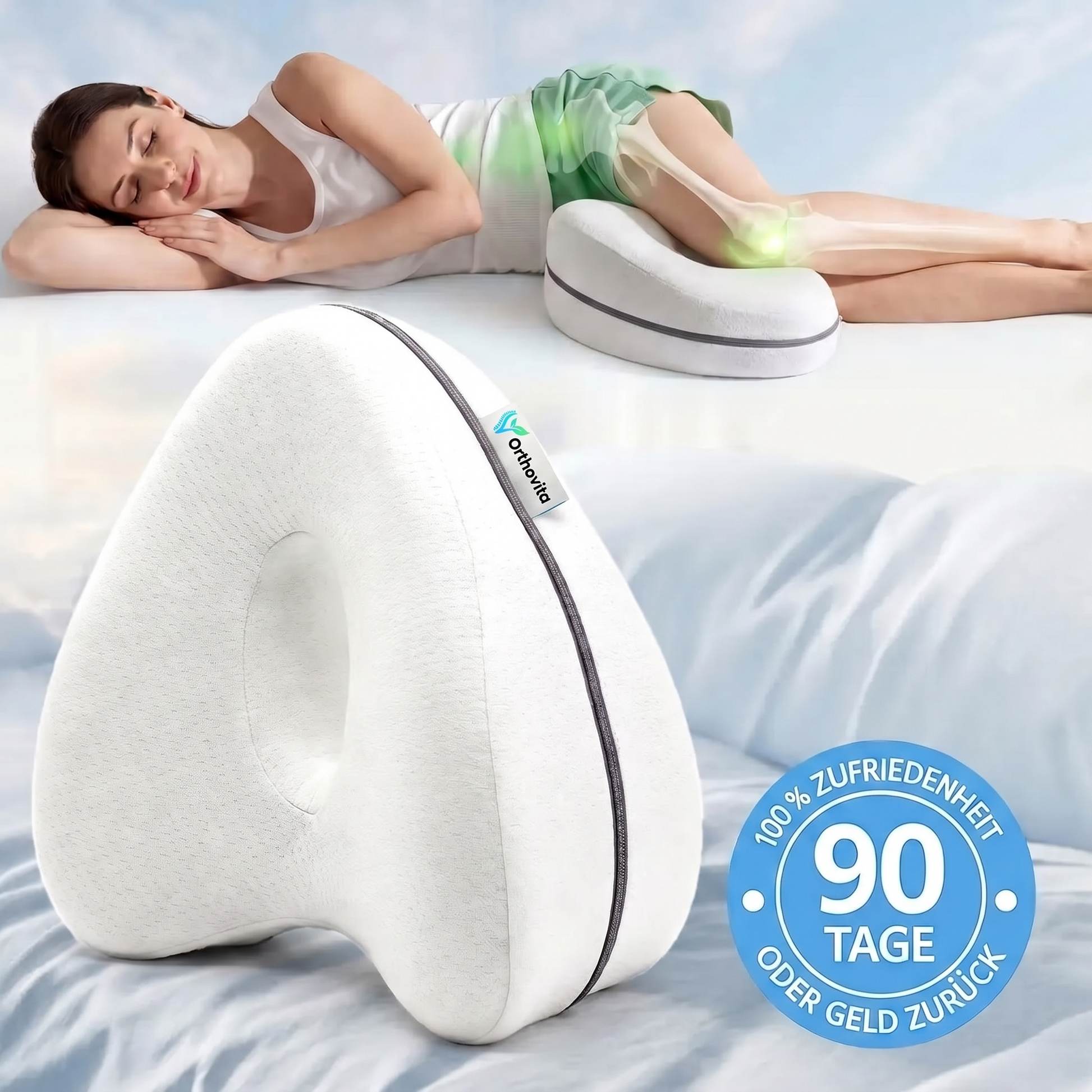 Orthovita ISG-Kniekissen – ergonomisches Beinkissen für Seitenschläfer