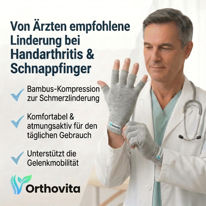 Orthovita Bambus Kompressions-Handschuhe – Linderung bei Handarthritis und Schnappfinger