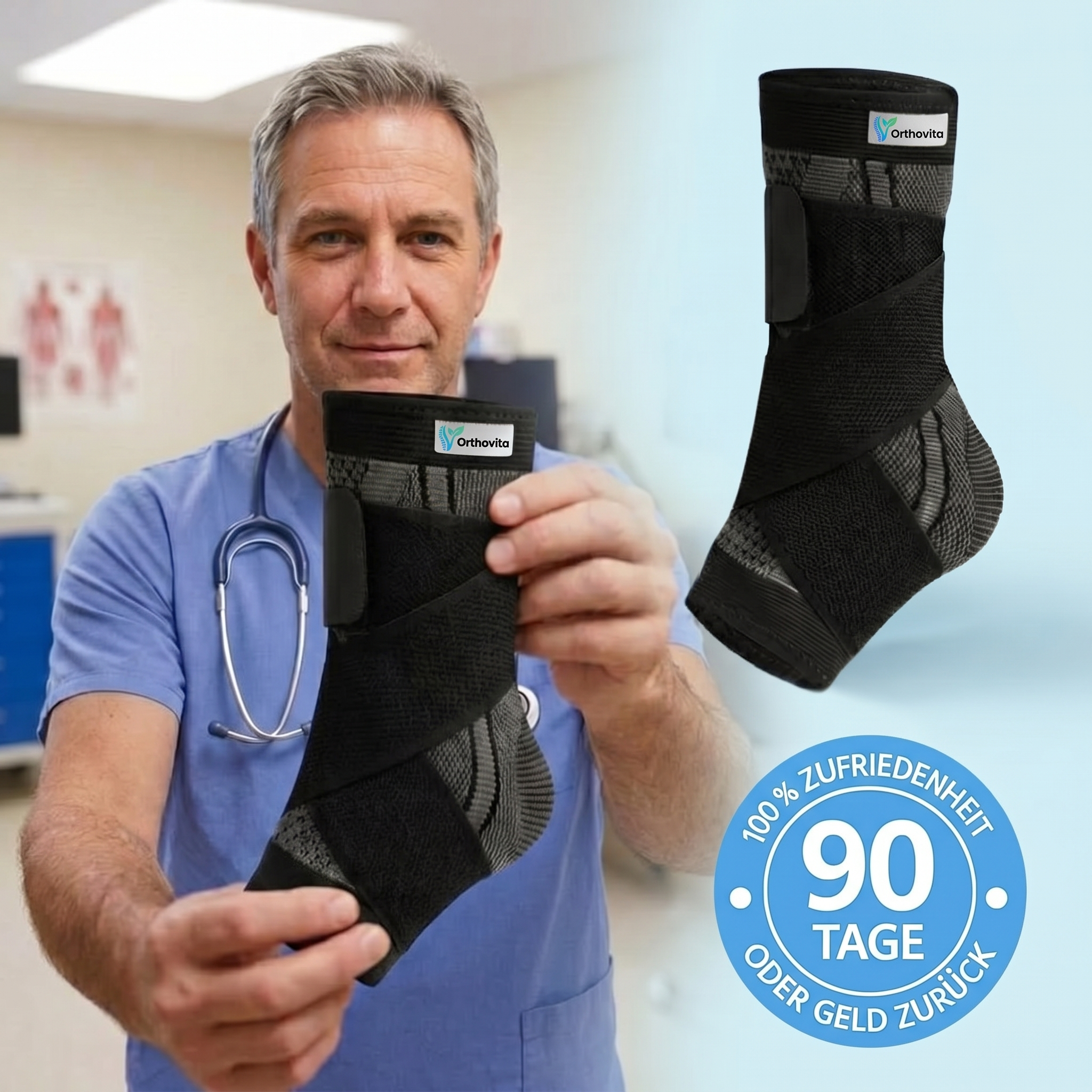 Orthovita BioAktiv Fussbandage – vom Experten empfohlen, 90-Tage-Garantie